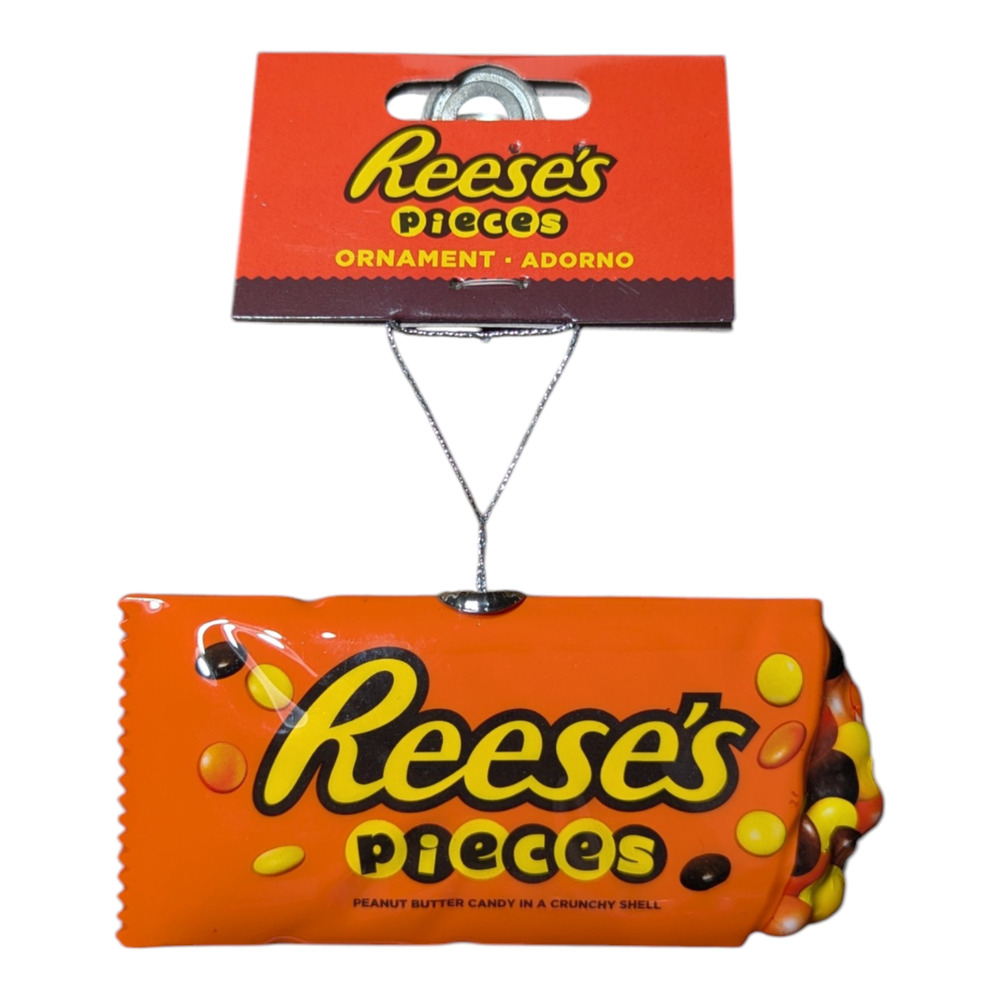 Reese's Pieces Decoupage Holiday Ornament By Ruz NWT Gifts